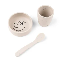Silicone first meal set - Birdee - Sand