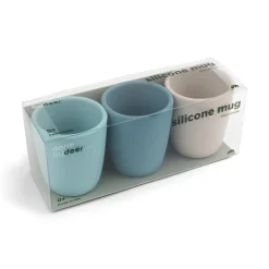Silicone mini mug 3-pack - Blue mix