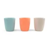 Silicone mini mug 3-pack - Coral/Sand/Blue