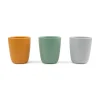 Silicone mini mug 3-pack - Green/Mustard/Sand
