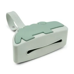 Silicone pacifier pouch - Croco - Green