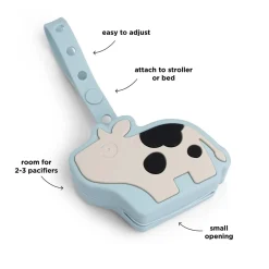 Silicone pacifier pouch - Dotti - Blue