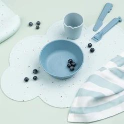Silicone placemat - Confetti - Blue