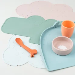 Silicone placemat - Confetti - Blue
