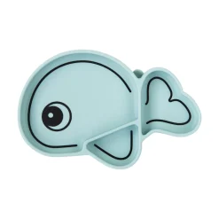 Silicone Stick & Stay plate - Wally - Blue