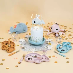 Silicone Stick & Stay plate - Wally - Blue