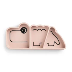 Silicone Stick & Stay snackplate - Croco - Powder