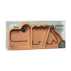 Silicone Stick & Stay snackplate - Croco - Mustard