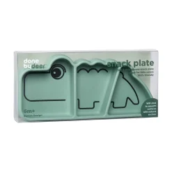 Silicone Stick & Stay snackplate - Croco - Green
