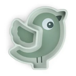 Silicone Stick&Stay snack plate - Birdee - Green