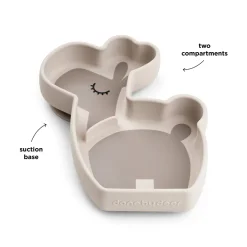 Silicone Stick&Stay snack plate - Lalee - Sand