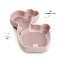 Silicone Stick&Stay snack plate - Lalee - Powder