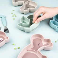 Silicone Stick&Stay snack plate - Lalee - Sand