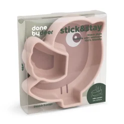 Silicone Stick&Stay snack plate - Birdee - Powder