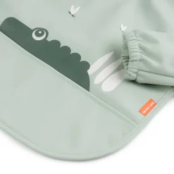 Sleeved pocket bib - Croco - Green