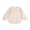 Sleeved pocket bib - Happy dots - Powder