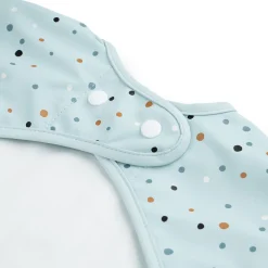 Sleeved pocket bib - Happy dots - Blue