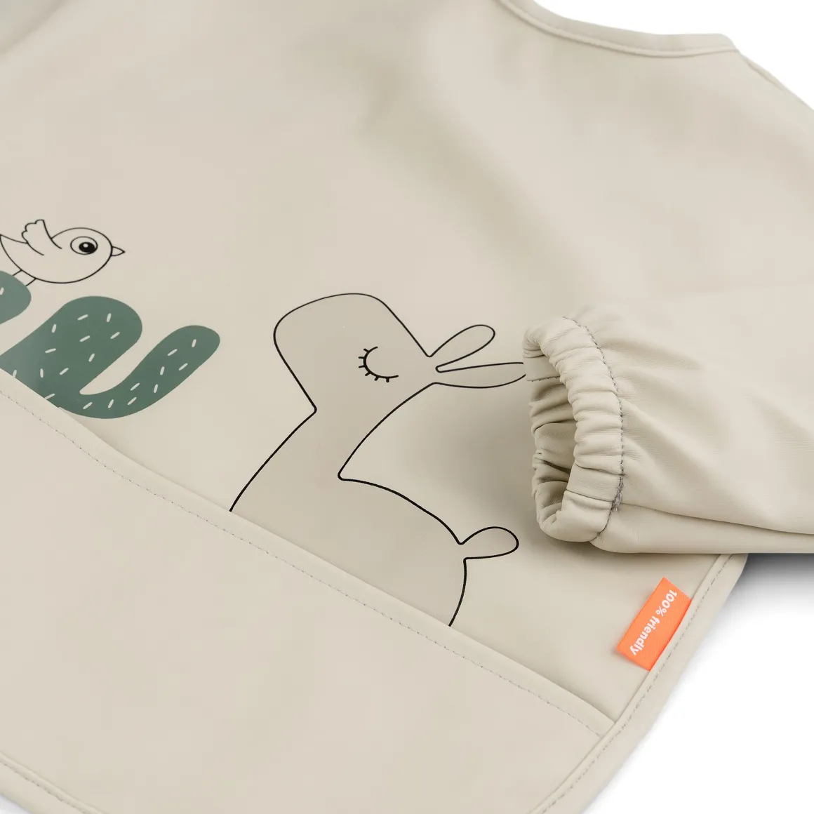 Sleeved pocket bib - Lalee - Sand