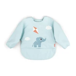 Sleeved pocket bib - Playground - Blue