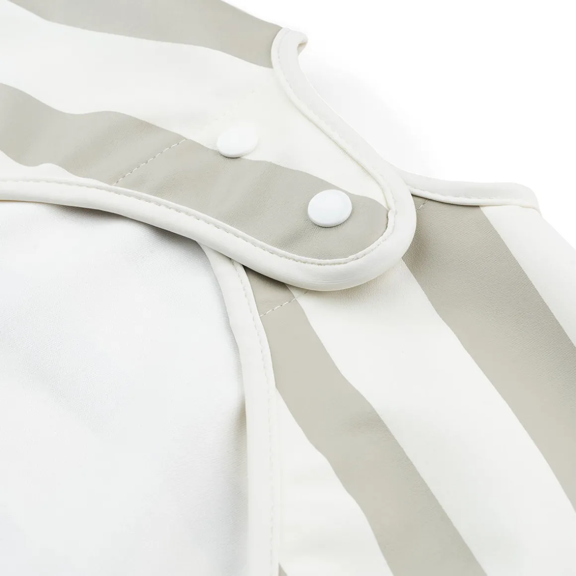Sleeved pocket bib - Stripes - Sand