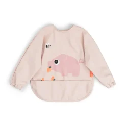 Sleeved pocket bib - Tiny farm - Powder