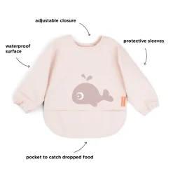 Sleeved pocket bib - Wally - Powder