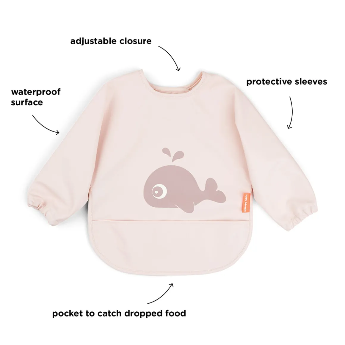 Sleeved pocket bib - Wally - Powder