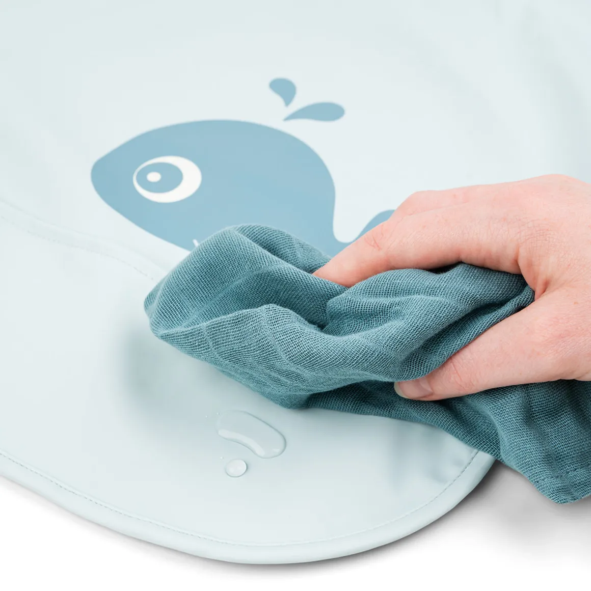 Sleeved pocket bib - Wally - Blue