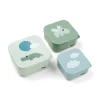 Snack box set 3 pcs - Happy clouds - Green