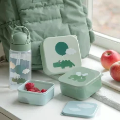 Snack box set 3 pcs - Happy clouds - Green