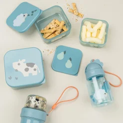 Snack box set 3 pcs - Tiny farm - Blue