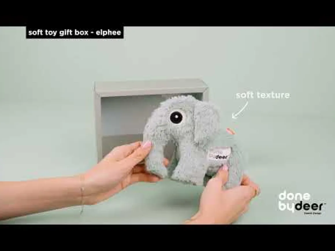Soft toy gift box - Elphee - Blue