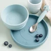 Stick & Stay dinner set - Deer friends - Blue