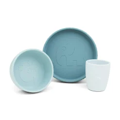Stick & Stay dinner set - Deer friends - Blue