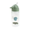 Straw bottle - Happy clouds - Green - 350 ml