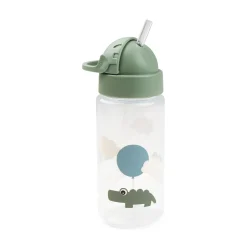Straw bottle - Happy clouds - Green - 350 ml