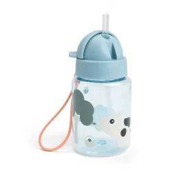 Straw bottle - Tiny farm - Blue - 280 ml