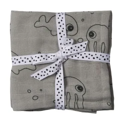 Swaddle 2-pack - Sea friends - Grey