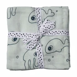 Swaddle 2-pack - Sea friends - Blue