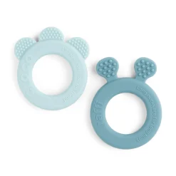 Teether 2-pack - Deer friends - Blue