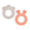 Teether 2-pack - Deer friends - Sand/Coral