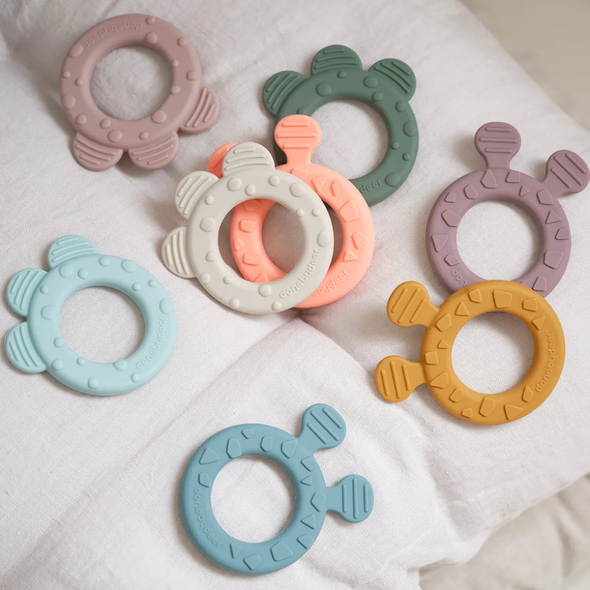 Teether 2-pack - Deer friends - Powder