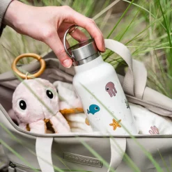 Thermo metal bottle - Sea friends - Beige