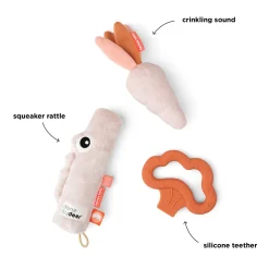 Tiny activity toy set 3 pcs - Croco - Powder