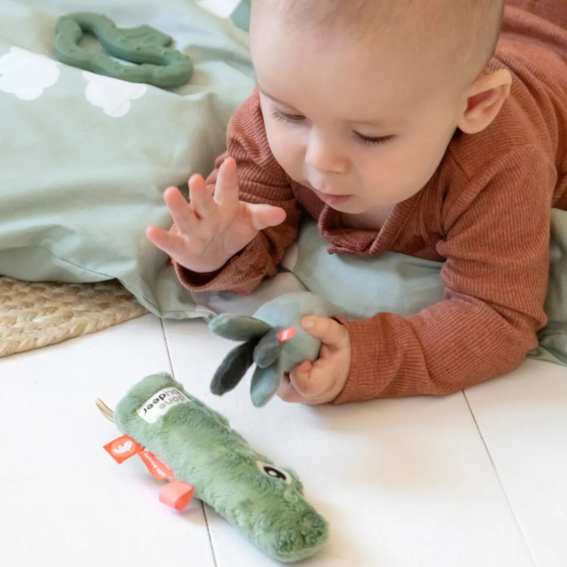 Tiny activity toy set 3 pcs - Croco - Green