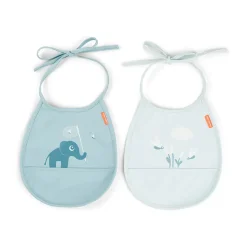Tiny pocket bib 2-pack - Elphee - Blue