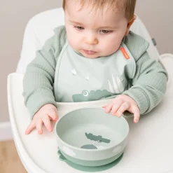 Tiny pocket bib 2-pack - Happy clouds - Powder