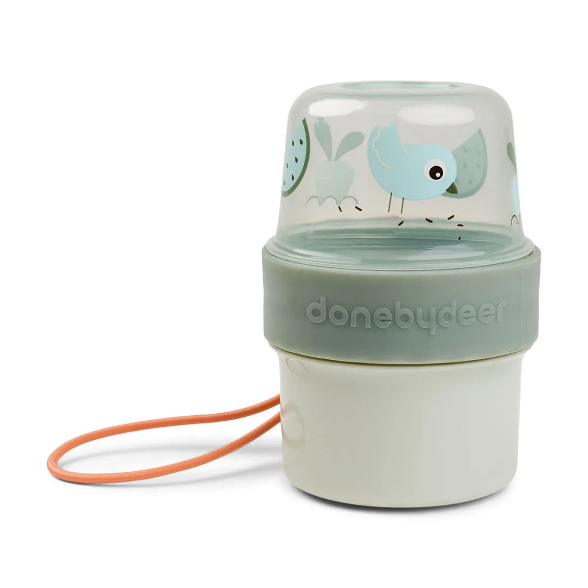 To go 2-way snack container S - Birdee - Green