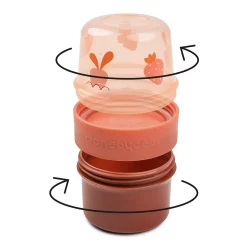To go 2-way snack container S - Birdee - Papaya