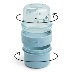 To go 2-way snack container S - Tiny farm - Blue